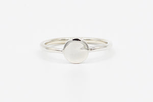 Picture of the Atma ring, a Nelumbo jewelry piece, handmade from 925 sterling silver