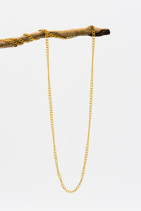 Picture of the textured 14k gold chain, a Nelumbo jewelry piece, handmade from 14k solid gold